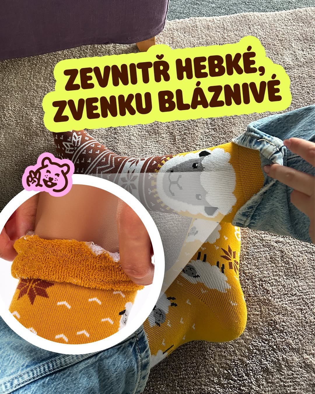 Zevnitř hebké, zvenku bláznivé – detail vnitřního froté