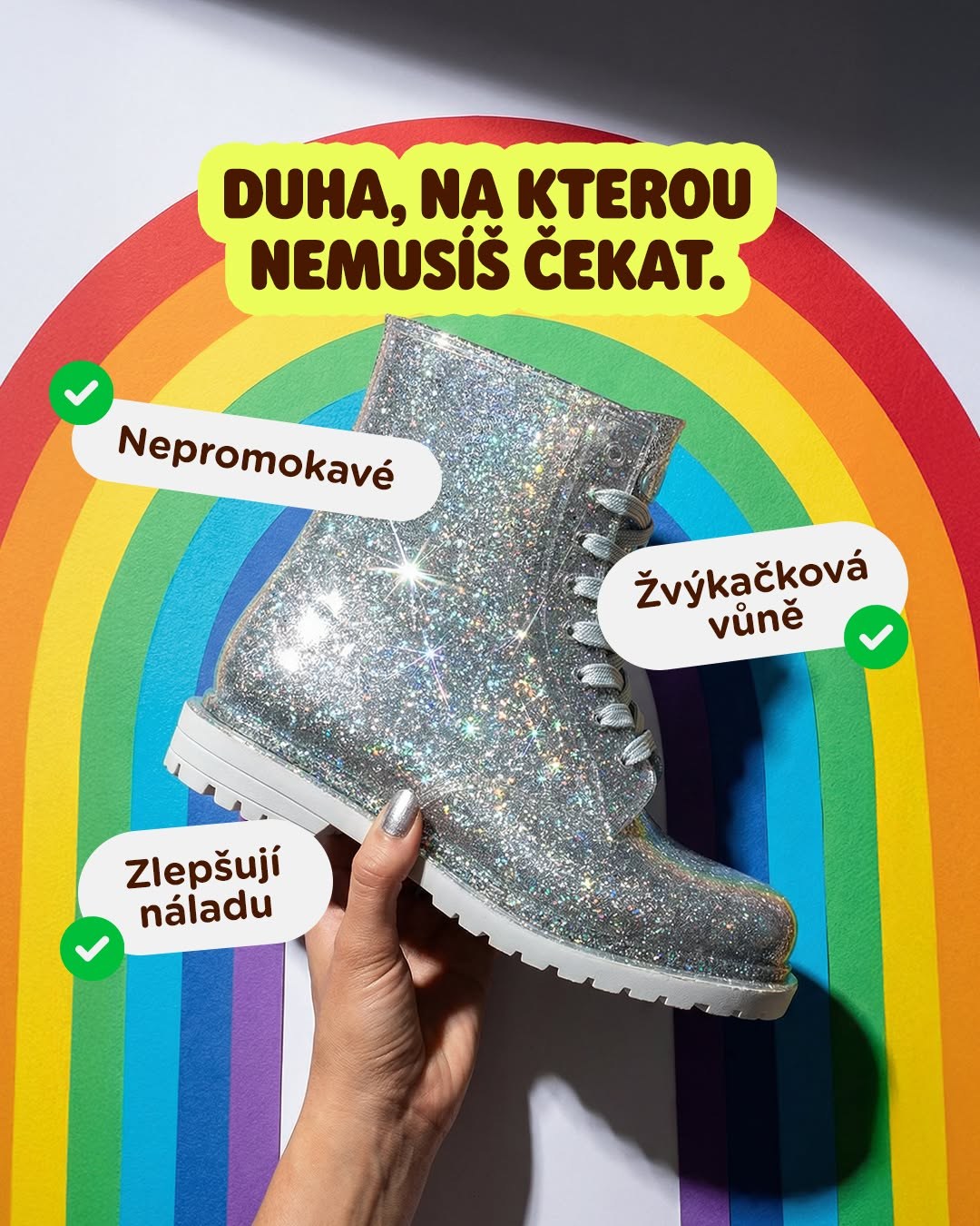 Duha, na kterou nemusíš čekat – holínky s benefity